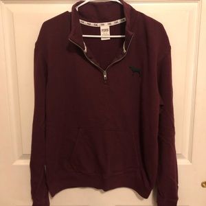 Burgundy PINK quarter zip